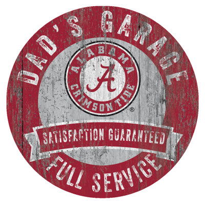 «NCAA Dad's Garage Sign», impression sur bois