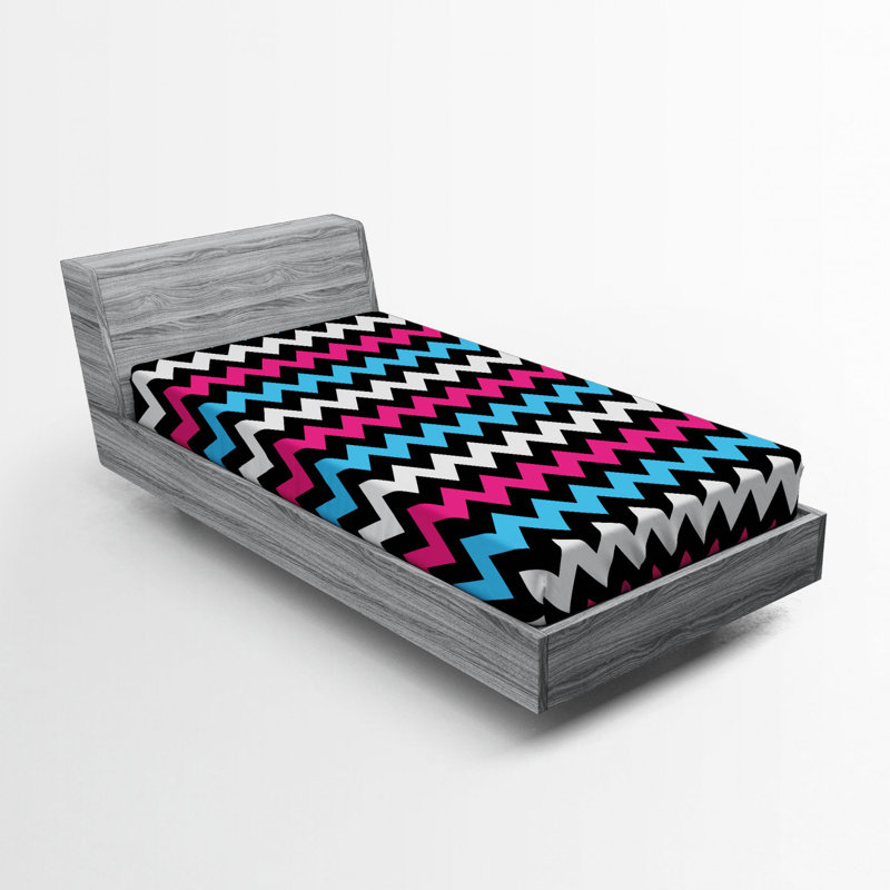 Microfiber Chevron Fitted Sheet, Twin XL Fitted Sheet