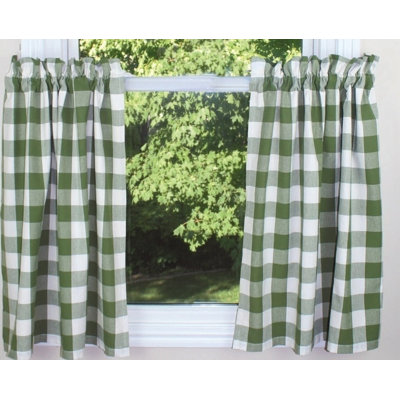 Amellie Cotton Plaid Tailored Window Valance