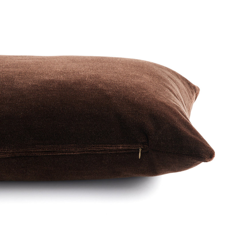Bridger Wool Pillow Cover & Insert, Monte Chocolate, Rectangular 16"H x 24"W
