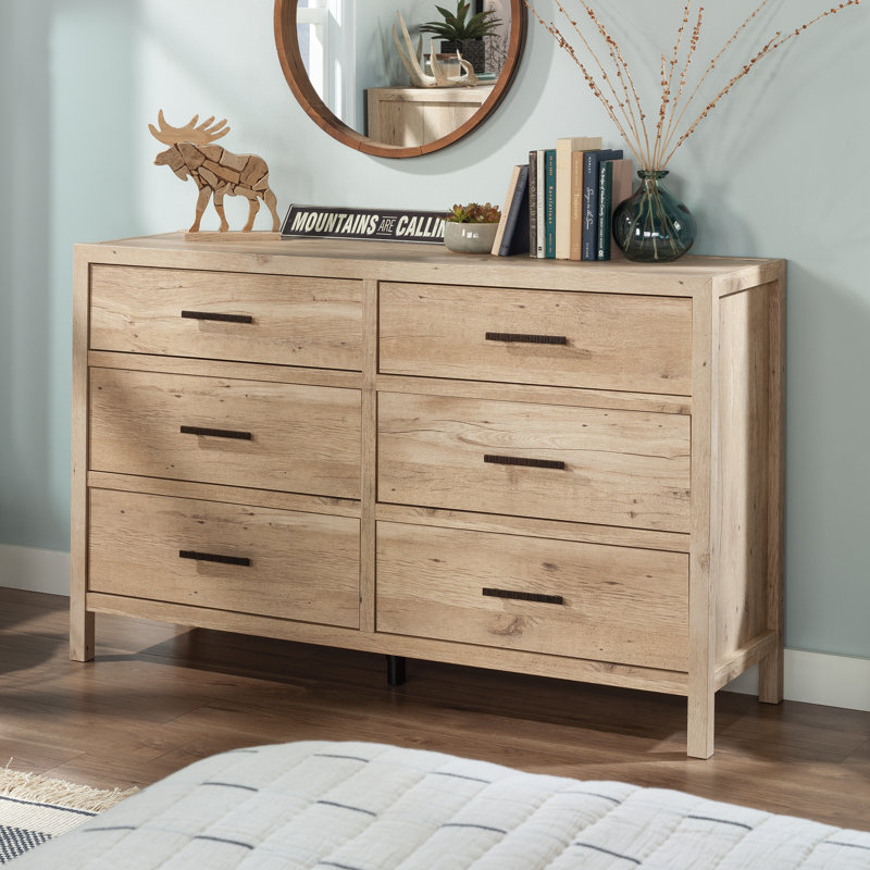 Commode 6 tiroirs Oglesby, Premier chêne