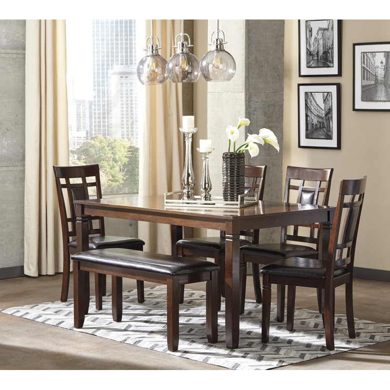 Leger 6 - Person Four Leg Dining Set