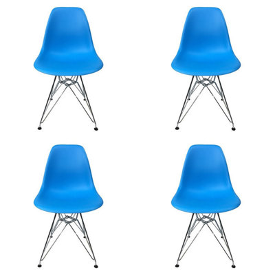 Chaise d’appoint en bleu foncé Constancia