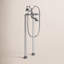 Weymouth Double Handle Floor Mounted Clawfoot Tub Faucet Trim with Diverter and Handshower-1123869129