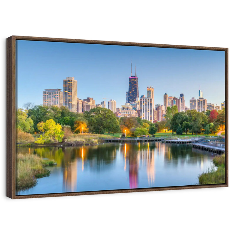 Lincoln Park, Cadre flottant noyer, 31 po x 21 po