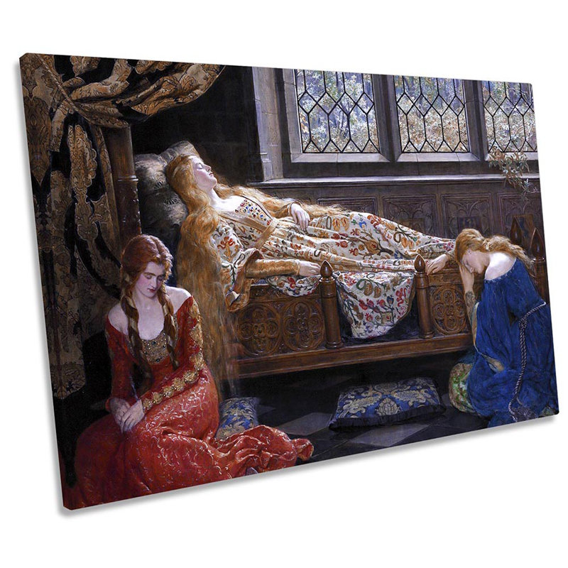 John Collier The Sleeping Beauty by John Collier - Wrapped Canvas Print, 40.6cm H x 61cm W x 2cm D