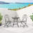 2 - Person Metal Patio Dining Set with Round Table