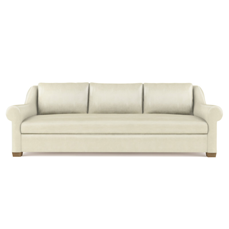Canapé Thompson, H 32 po x l 108 po x P 41 po, Cuir rétro albâtre, Naturel