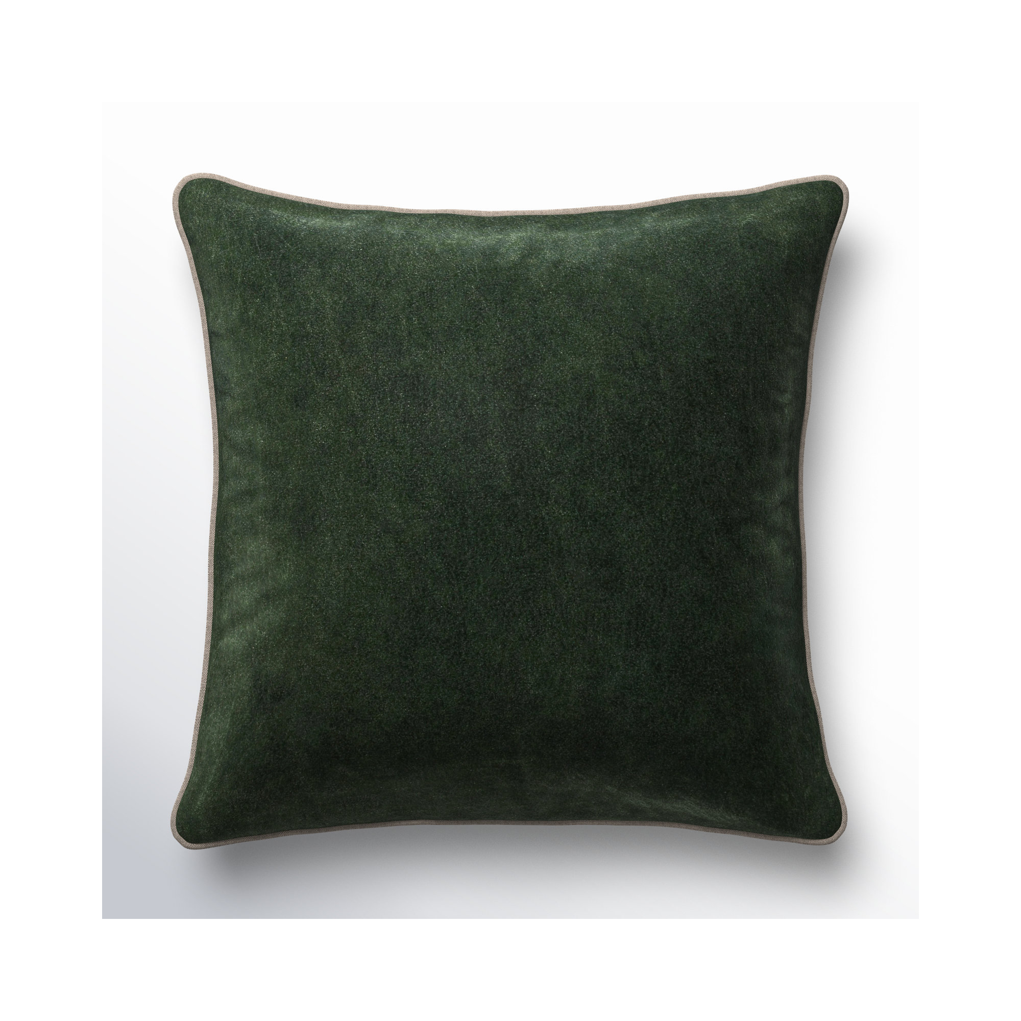 Goodall Velvet Pillow Cover & Insert, Forest Green, Square 18"