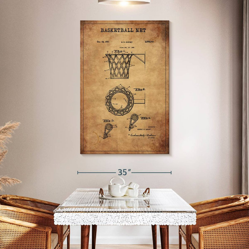 Panier de basketball breveté, H 51 po x l 34 po