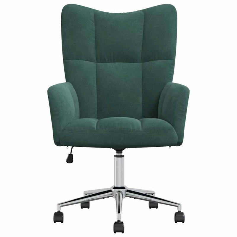 Ebern Designs Moenkopi Task Chair, Dark Green Polyester