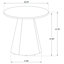 Ensemble de tables basses rondes à piédestal 3 pièces Franklin gris et brun foncé-130890800