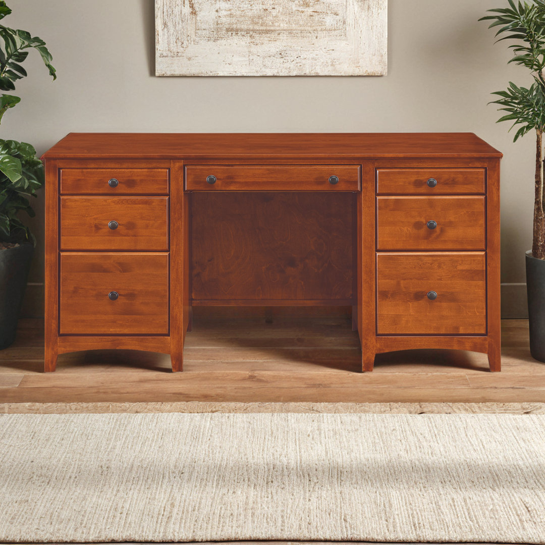 Malani Solid Wood Credenza Desk Foundry Select 