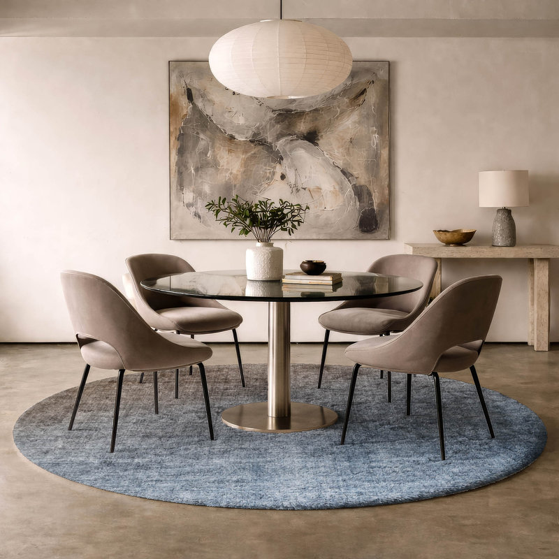 Premium Machine Washable Dream Shag ADS569 Ombre Rug, Chocolate, 8' Round