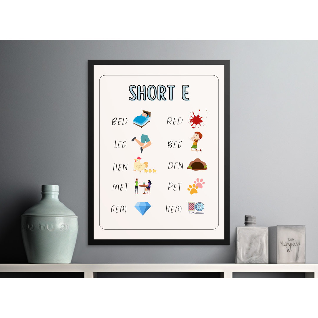 Nursery Wall Art Black Framed Poster