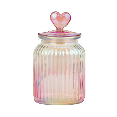 10 Strawberry Street Ombre Heart Canister, Pink