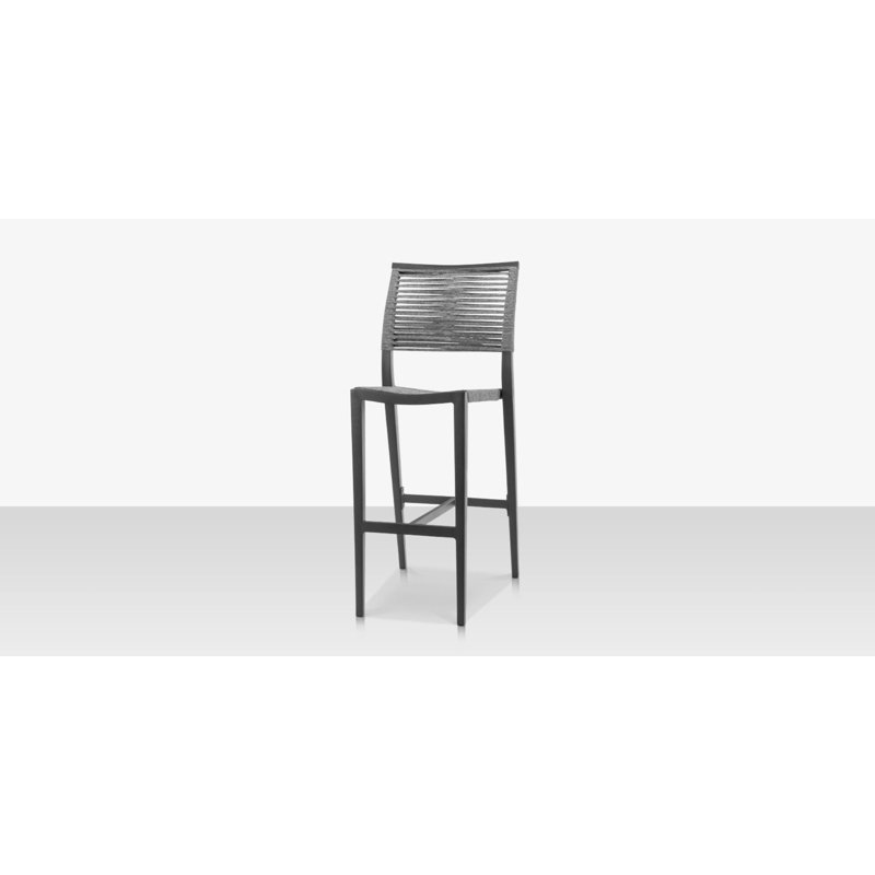 Chloe Outdoor Bar Stool, Charcoal