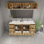 Meuble-lavabo autoportant de 72 po avec double lavabo en acrylique renforcé Victoria-100853521