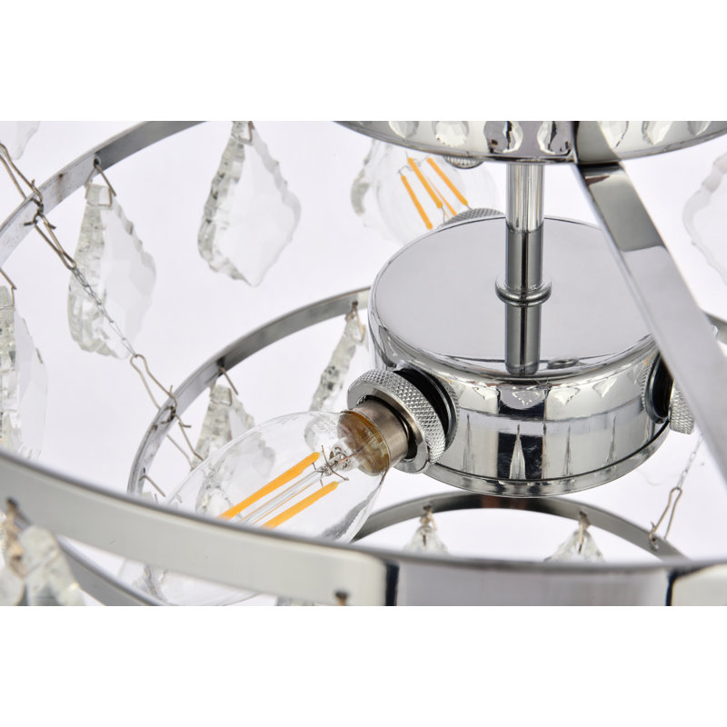 Plafonnier encastré 3 lumières Bryd, Noir, H 11 po x l 14 po x P 14 po