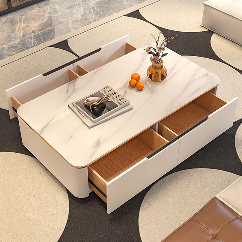 Table basse moderne Modern, H 14,96 po x L 55,12 po x l 27,56 po
