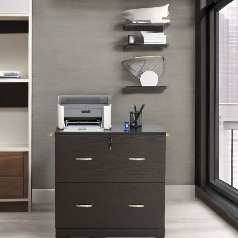 Marsalis 29.25'' Wide 2 -Drawer File Cabinet, Espresso