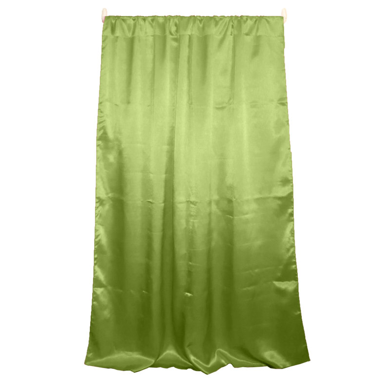 Panneau de rideau semi-transparent en polyester Dafni, L 58 po x L 84 po, Vert lime