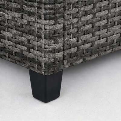 Ensemble de conversation modulaire pour patio 8 pièces en osier avec coussins 8 pièces