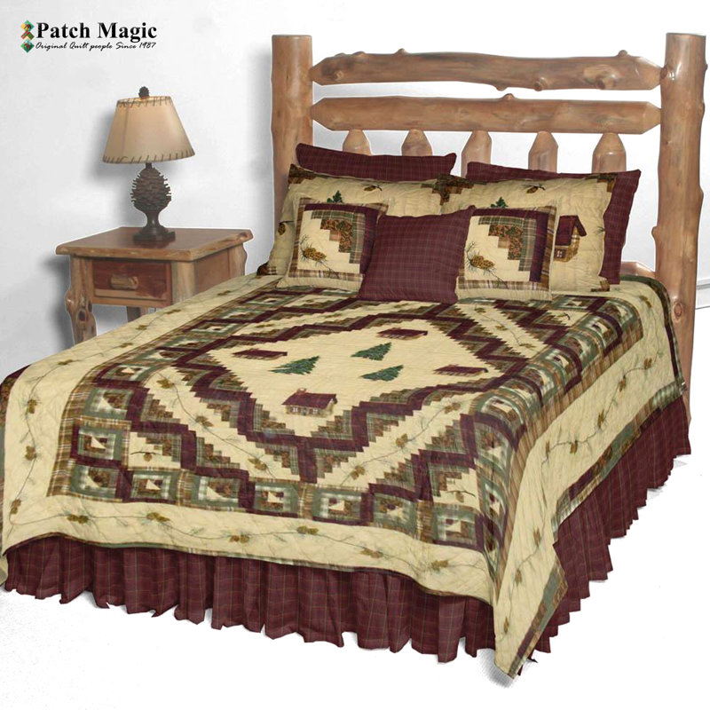 Farmhouse / Country Cotton Floral Quilt, Twin Quilt
