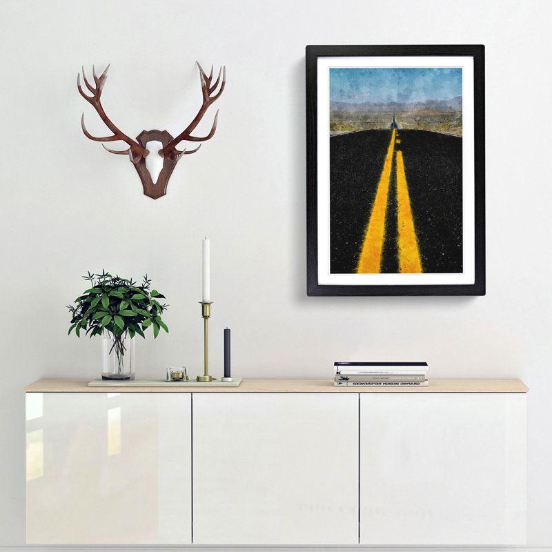 Horizon of Nevada - Framed Print, 33cm H x 24cm W x 2cm D, Black Framed