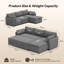 4 Seater Corduroy Sofa Bed,Corner Sofa Bed, Corduroy L Shaped Sofa, Convertible Pull Out Sectional Couch Bed with Storage, Reversible Chaise for Left or Right, Ideal for Lounge-1202275360