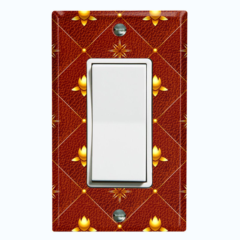 Plaque murale d'interrupteur à bascule à 1 bande Elegant Damask Trinket