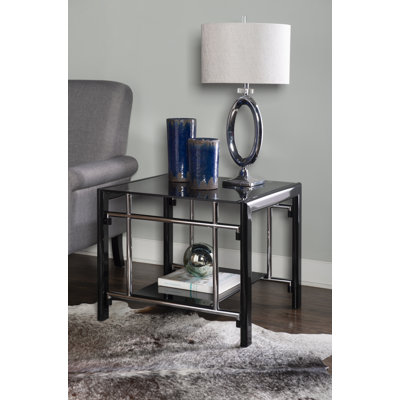 Darese Glass Top End Table Set