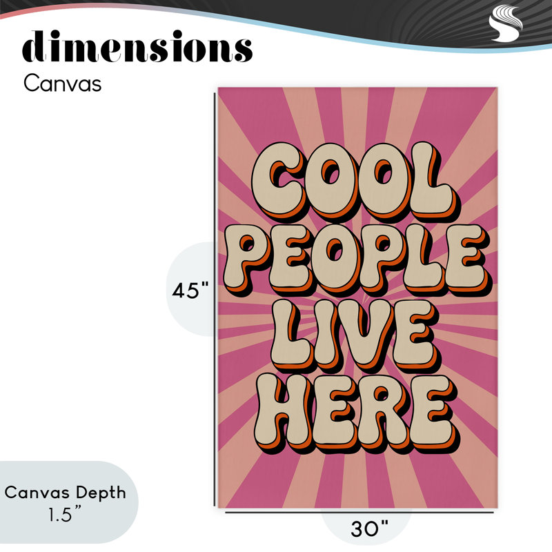 «Groovy Cool People Live Here», conception par Andreas Magnusson, H 45 po x l 30 po