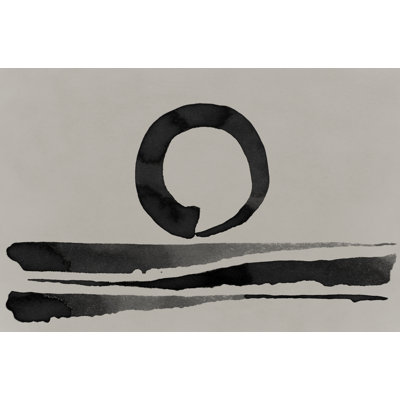 Black Enso Black Enso on the Horizon by Erin Sparler - Wrapped Canvas Print