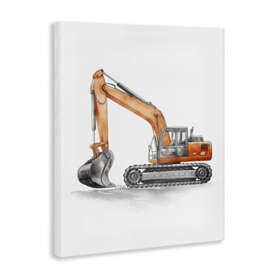 Toile de travail avec camion pelle, conception par Christine Simpson Art