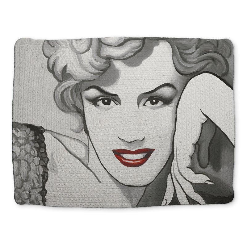 Napperon en polyester tressé Marilyn Monroe