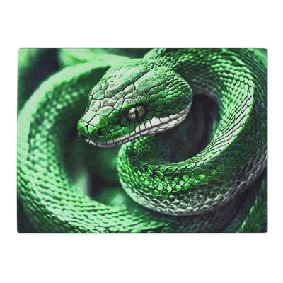 Python Snake Vol.1  Glass Chopping Board