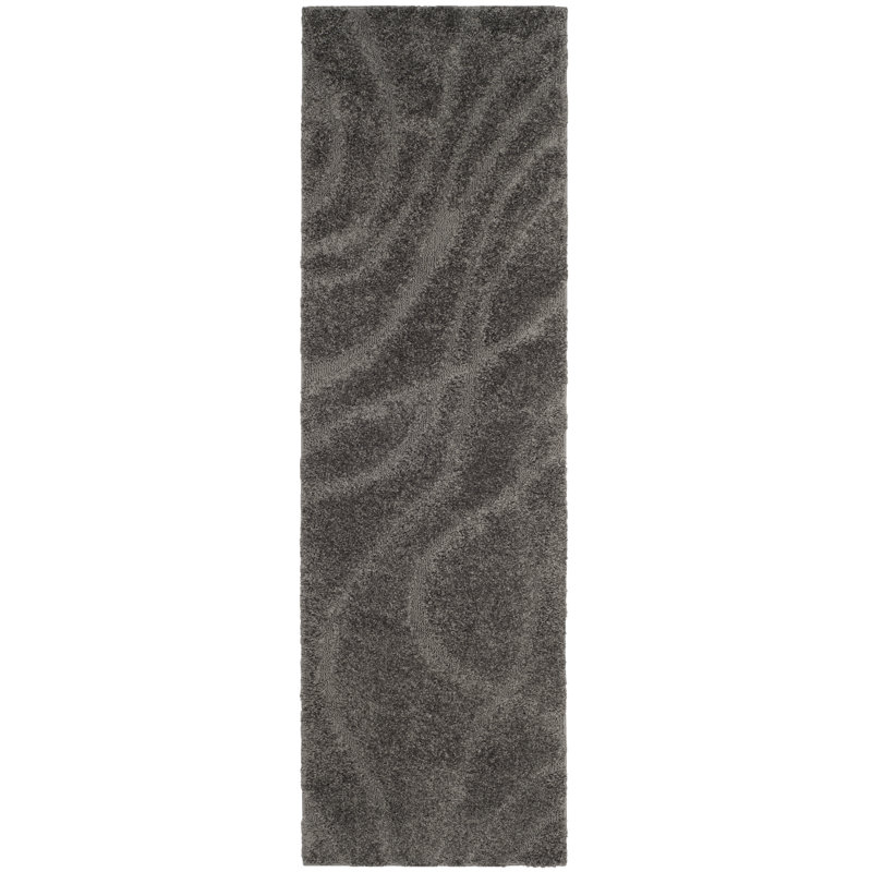 Tapis crème / beige Ashal, Dark Grey/Ivory, Tapis de couloir 2 pi 3 po x 7 pi