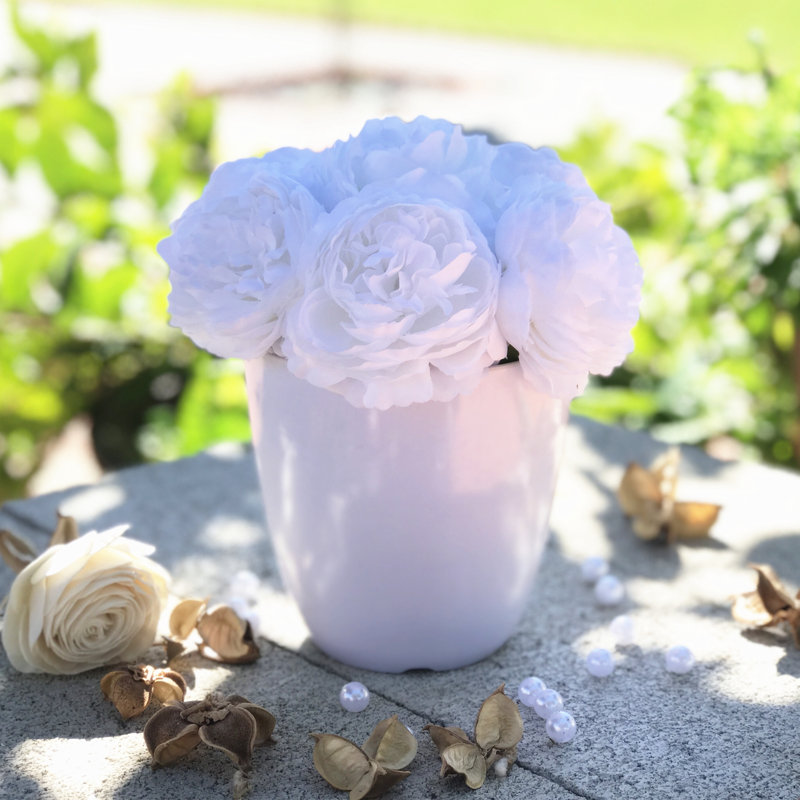Dissimulateurs de fleurs en pot pivoines, Blanc
