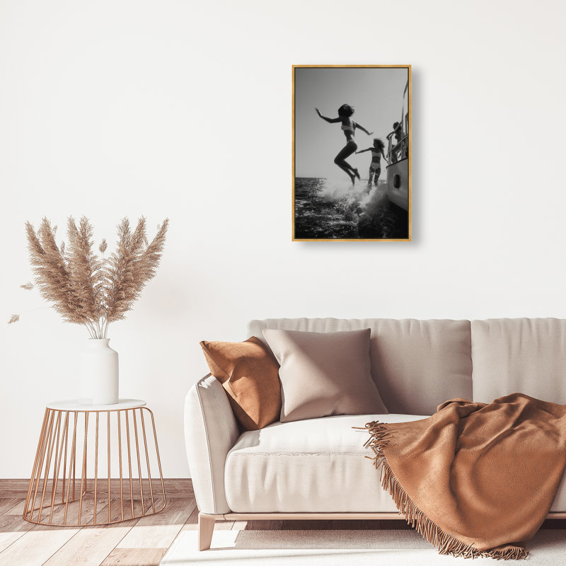 Liquid Gravity Print by Oliver Gal, 55"H x 37"W, Gold Floater Frame
