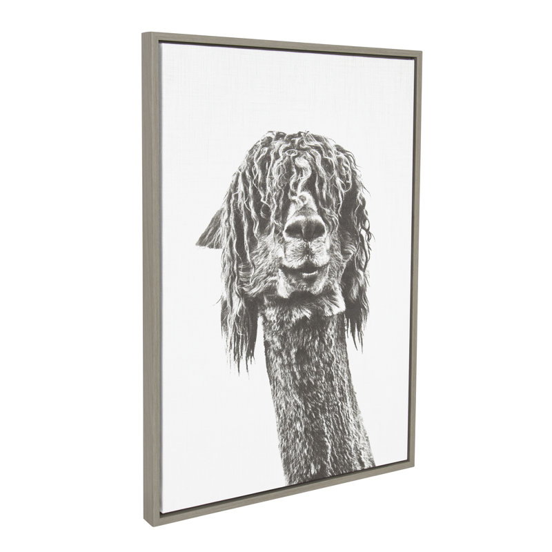 «Brown Alpaca» par Simon Te, impression sur toile encadrée