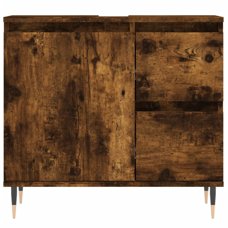 Brizia Bathroom Cabinet, Smoked Oak