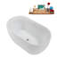 Baignoire autoportante 48 "avec drain interne Streamline-102285105