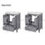 Meuble-lavabo de 48 pouces avec lavabo encastré intégré, armoire de rangement, portes à fermeture en douceur, tiroir divisé et tablette à double couche pour un rangement polyvalent-123654629