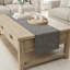 Chemin de table en coton avec bords cousus décoratifs, écharpe de commode, couvercle supérieur de meuble-437755278-441778284
