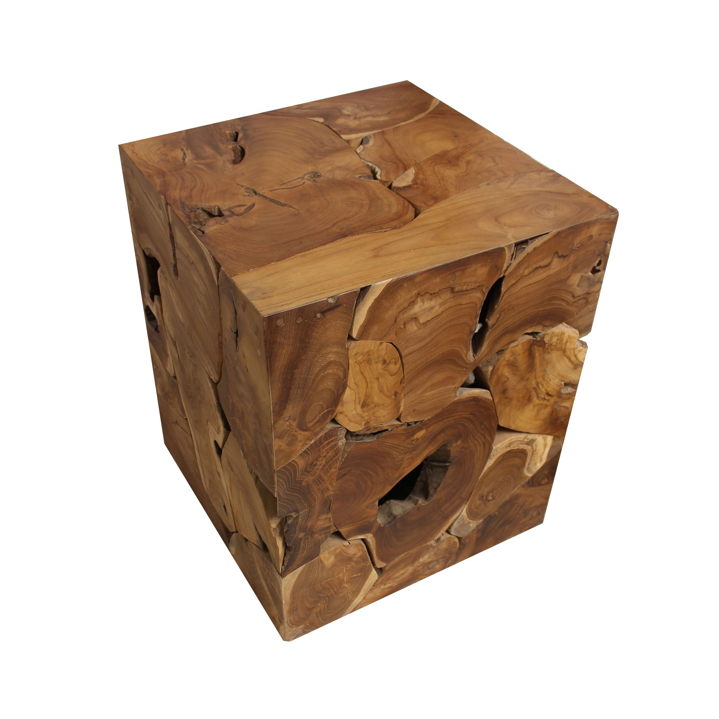 Strider Solid Wood Block End Table