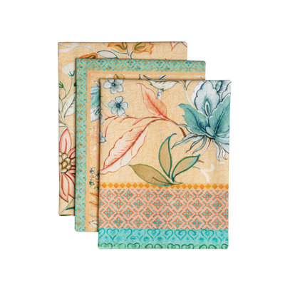 Maison d'Hermine Luxury Loft - Peach 100% Cotton Kitchen Towel Set 3 - 20" x 27.5"