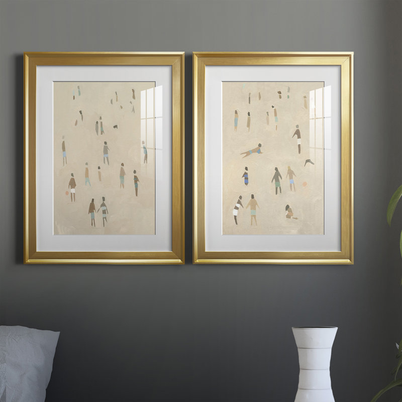 Beach Goer I, reproduction encadrée de qualité supérieure - prête à être accrochée, H 24,5 po x l 18,5 po x P 1,25 po