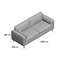 Gagarin 3 Seater Velvet Sofa-59794298
