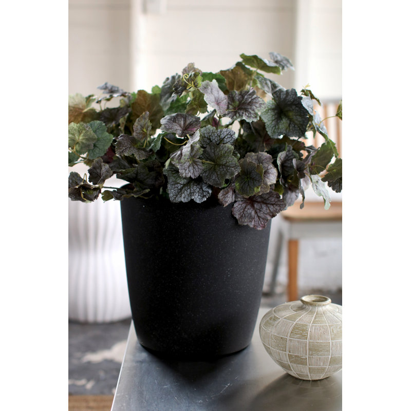Vondia Pot Planter, 12.13" H x 12.13" W x 12.13" D, Black Sand